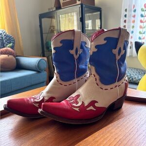 Red, White, and Blue “Lady Liberty” Cowboy Boots (11W)